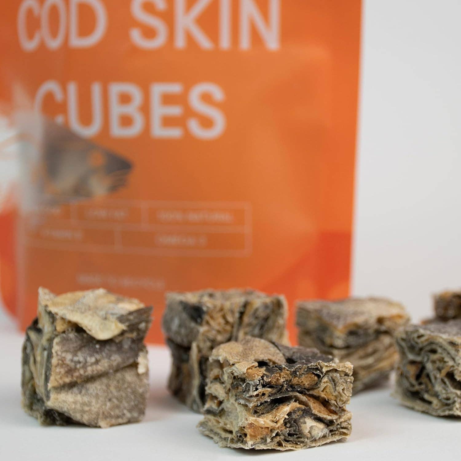 Friandises cubes de peau de morue