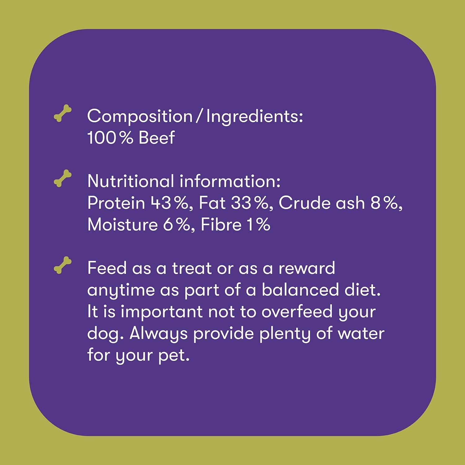 Friandises lamelles 100% boeuf